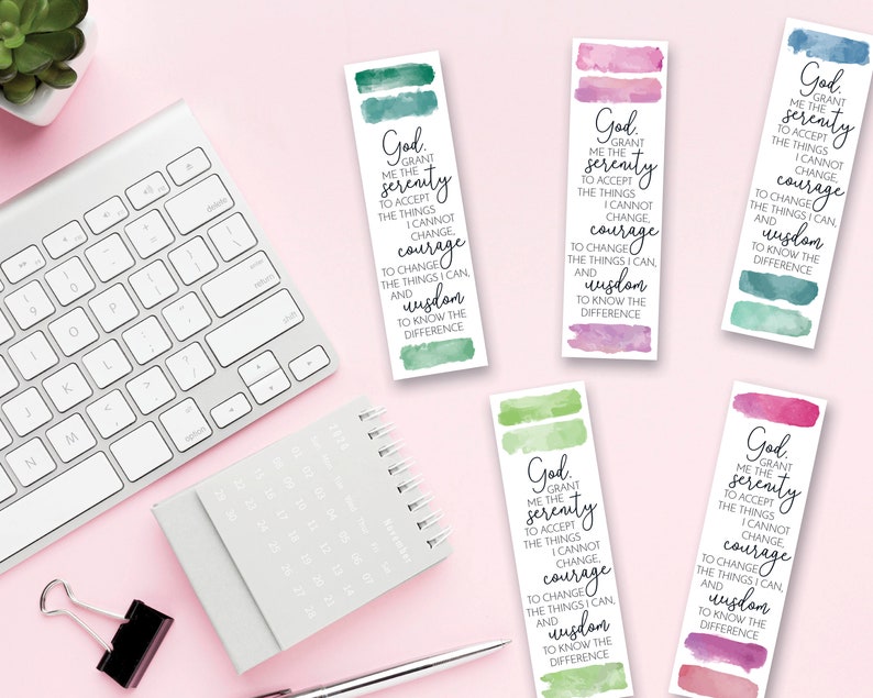 Printable Serenity Prayer Bookmarks - Alanon, Coda, &amp; 12-step Slogans ...