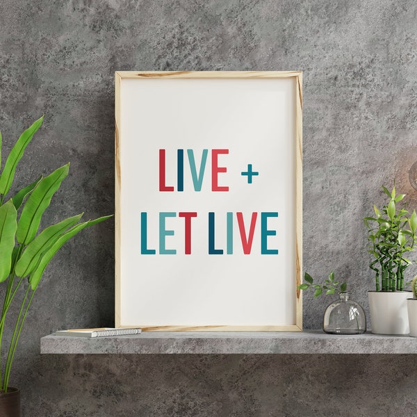 Live and Let Live - Etsy