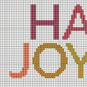 Happy, Joyous, and Free - Cross Stitch Pattern (INSTANT PDF DOWNLOAD ...