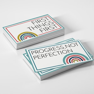 Regenbogen Pocket Cards zum Ausdrucken - AlAnon, CoDA und andere 12-Schritt-Programm Slogans, Akronyme & Zitate Reminder Card Set (DOWNLOAD)