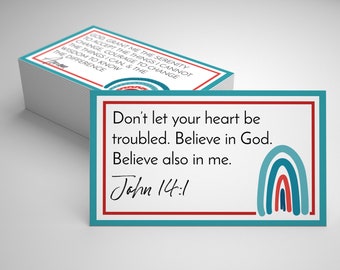 Printable Anxiety Bible Verse Pocket Cards - Scripture, Prayers, & Quotes for Mental Health Self-Care Reminder Card Set (DOWNLOAD)