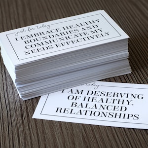 Erhebende Affirmationskarten Set | Inspirierende Ich bin Affirmationen für Co-Abhängigkeit Genesung & psychische Gesundheit (SOFORTIGER PDF-DOWNLOAD)
