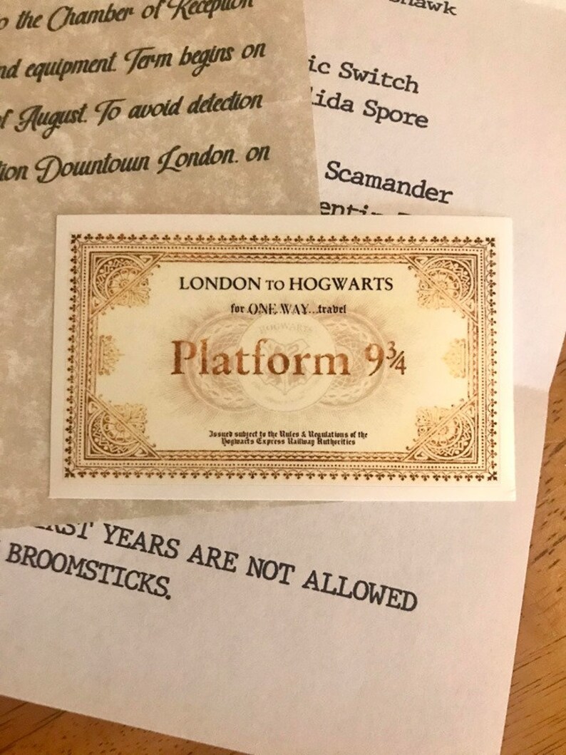 Carta de aceptación de Hogwarts Harry Potter House Pegatinas Etsy