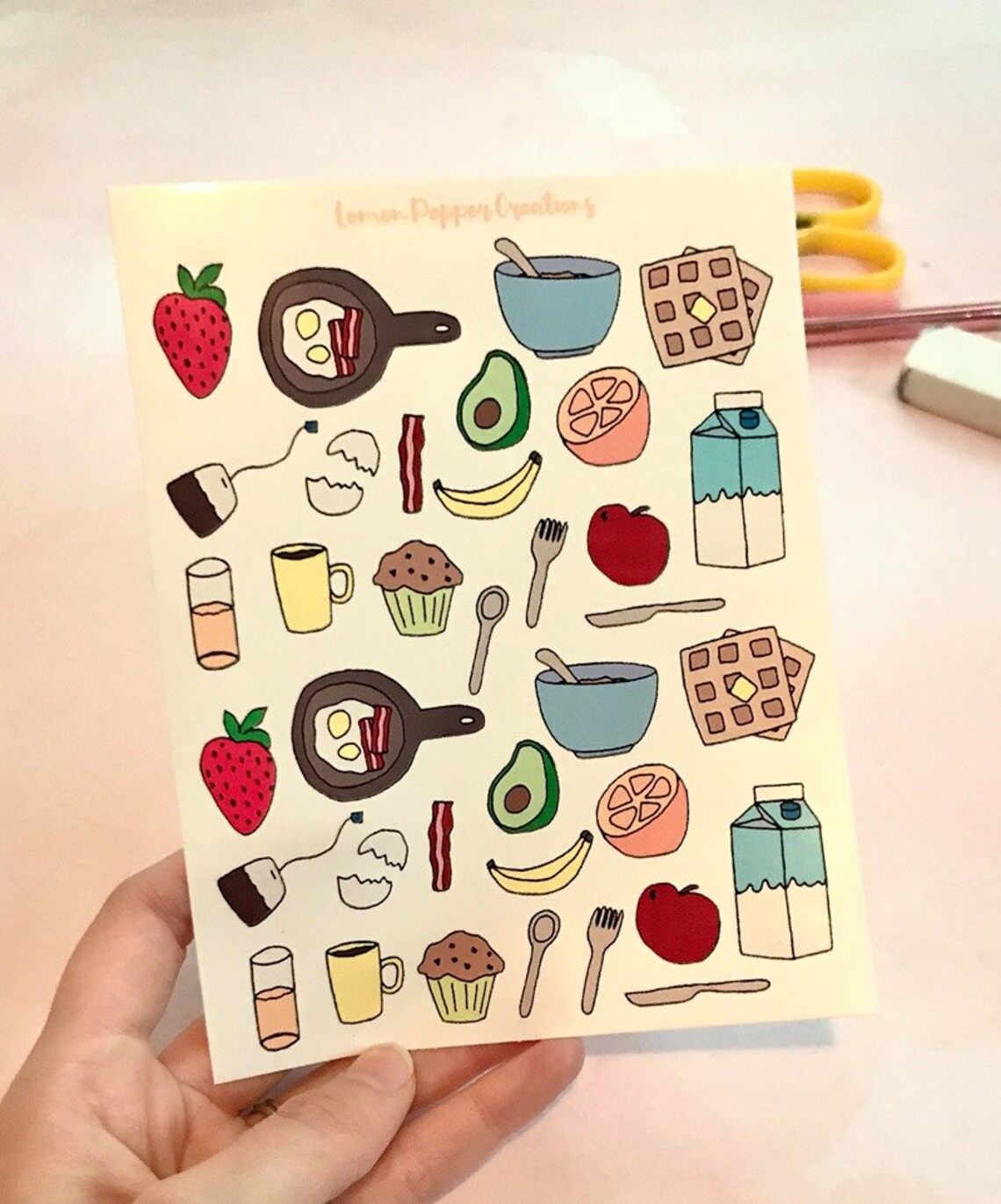 Breakfast Sticker Sheet | Etsy