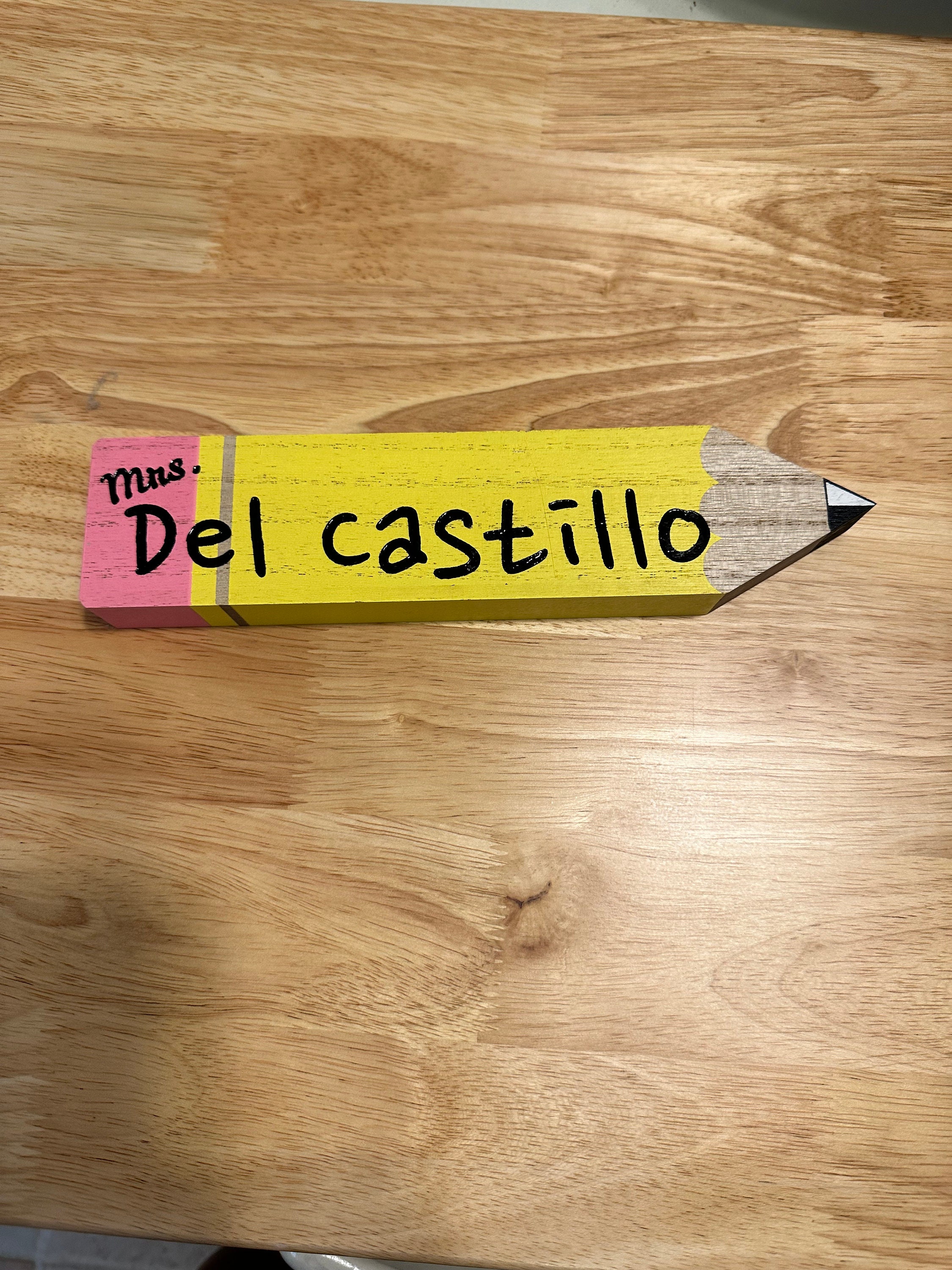 Pencil Sign Personalized Wood Pencil Etsy