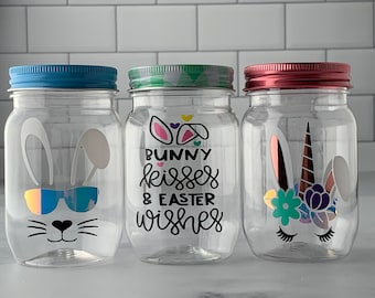 Easter Mason Treat Jars, Easter Gift For Kids, Easter Mason Jars, Easter Basket Stuffer, Basket Stuffer