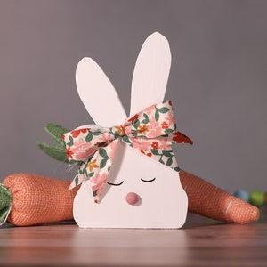 Rustic Wood Easter Bunny, Tiered Tray Easter Bunny, Easter Decor, Easter Decoration, Easter Bunny Decoration, Easter Tiered Tray Decor
