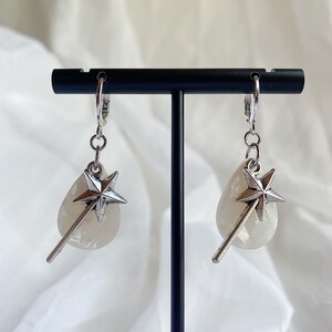 Silver Mist Earrings | Fairycore Aesthetic | Cottagecore Aesthetic | Magic Wand | Light Academia | Fantasy Inspired | Fairy Inspired