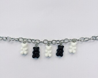 Black and White Gummy Bear Necklace
