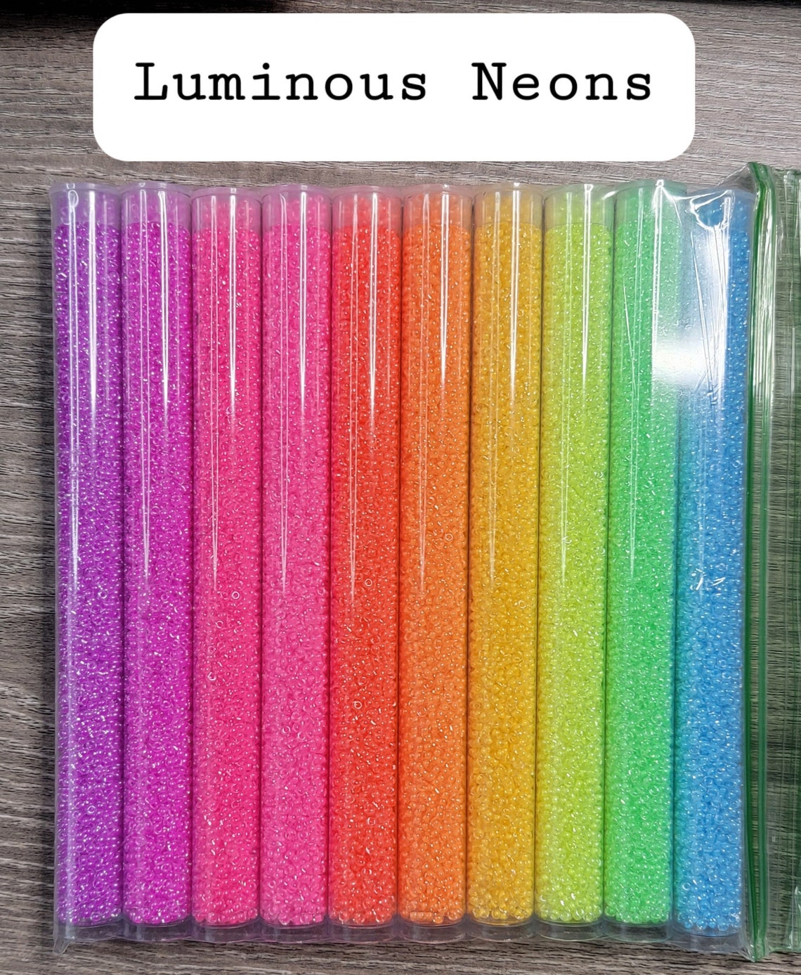 Luminous Neon Seed Beads Etsy