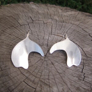 Bitten Leaf series #1 earrings in sterling silver
