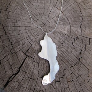Bitten Leaf series #1 necklace in sterling silver