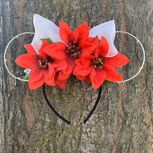 Christmas Poinsettias Ears