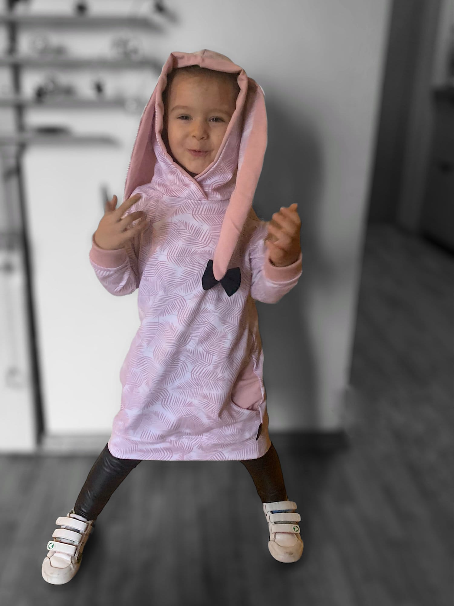 Toddler Easter Dress / Easter Bunny Dress / Girls Sweatshirt Dress, Fun