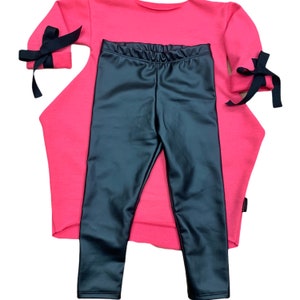 Abito boho cotone rosa ragazze con tasche - Maniche regolabili / Bambini fatti a mano Cocoon Abito a strati Ragazze Maglione Abito Tasca Abito