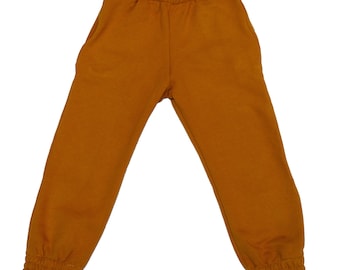 Mustard low fit trousers, Drop crotch joggers with pockets, Organic baby leggings, Toddler harem pants, Gift idea, Sustainable clothing