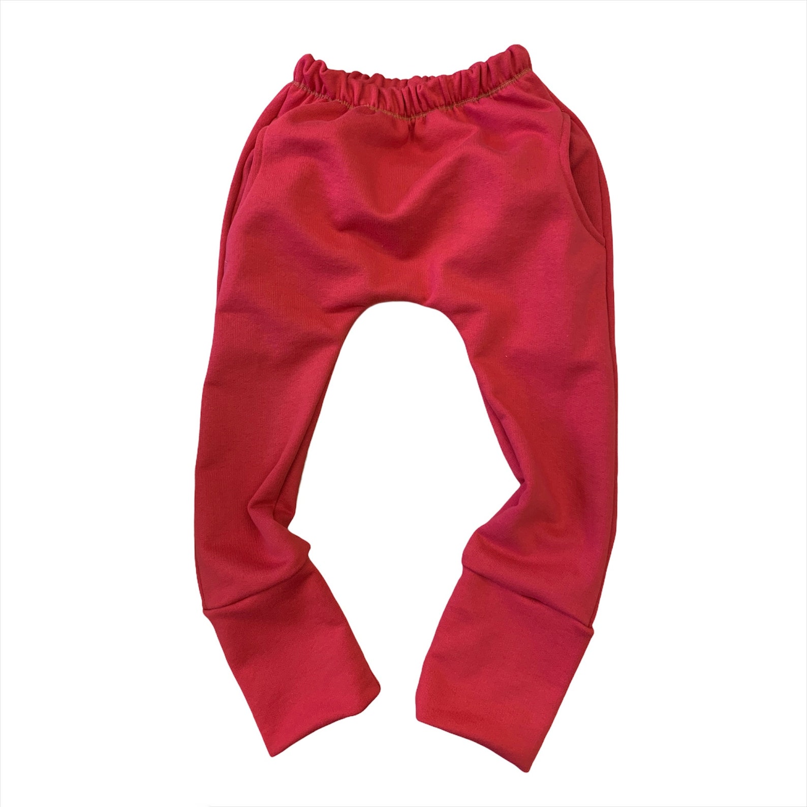 Red Boy Pants Kids Elastic Waistband Pants Unisex Cotton Etsy
