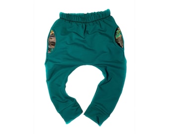 Pasgeboren low fit broek, Funny drop crotch joggers, Biologische baby leggings, Peuter harem broek, Baby douche cadeau idee, Duurzame kleding