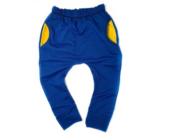 Pasgeboren low fit broek, Funny drop crotch joggers, Biologische baby leggings, Peuter harem broek, Baby douche cadeau idee, Duurzame kleding