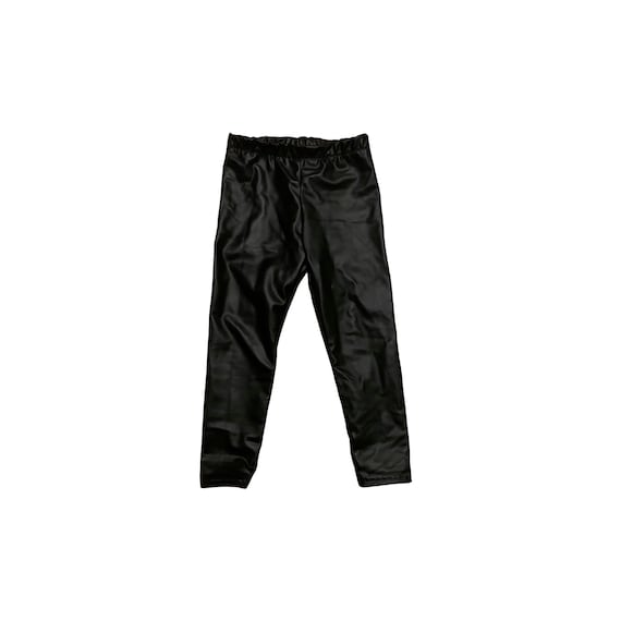 Kids top leather leggings