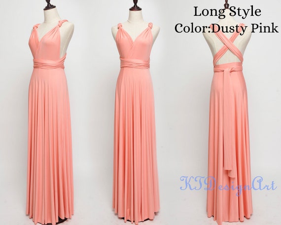 dusty pink multiway dress