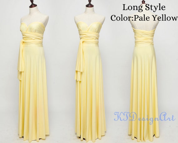 pastel yellow dress long