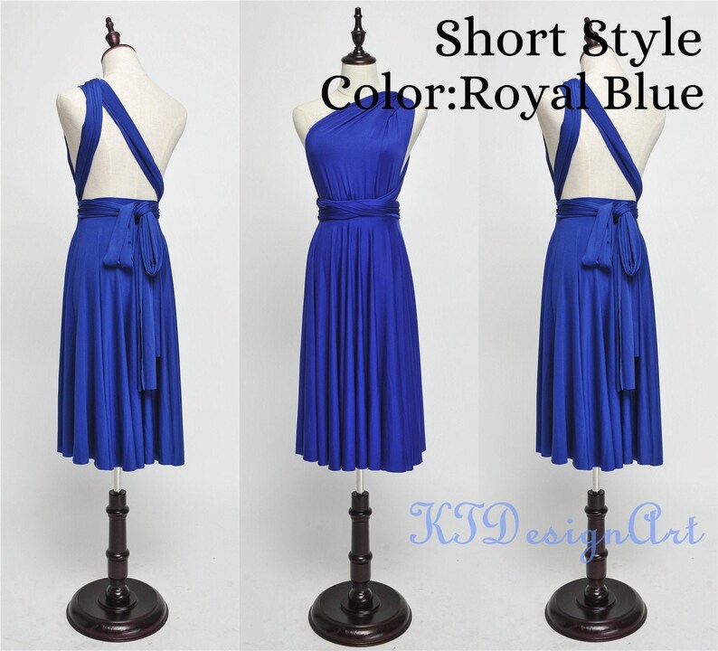 infinity dress design royal blue