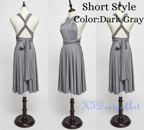 dark gray infinity dress