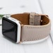 Beige Leather Apple Watch Band 38 40 41 42 44 45mm, Handmade iWatch XS Small Straps For Women, Series Ultra 8 7 6 5 4 3 2, Mothers day Gift 