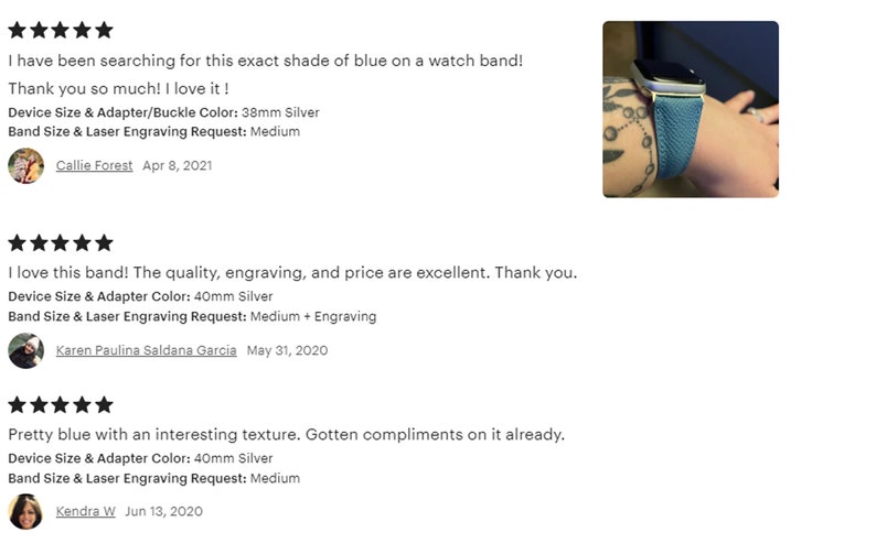 Correa Apple Watch de cuero azul océano 38 40 41 42 44 45 49 mm, correa delgada para iWatch para mujer, regalo de pulsera, Serie Ultra 2, 9 8 7 6 5 4 3 2 1 & SE imagen 3