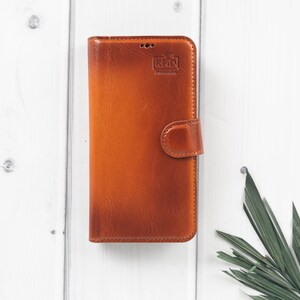 Echt aangepast lederen Apple iPhone 13 Case, handgemaakte afneembare 2in1 magnetische portemonnee case met kaarthouder en sleuf voor ID-venster, graveren