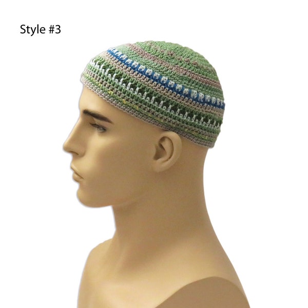 Frik Kippah Large XL Crochet Kippah Custom Kippot Yarmulke Jewish Kipa Mens Beanie Skull Cap Gift for Him Hand made Adult