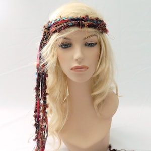 Écharpe longue et fine en ruban : ceinture scintillante en fils multicolores #SAS1 image 5