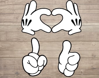 Mickey hands | Etsy