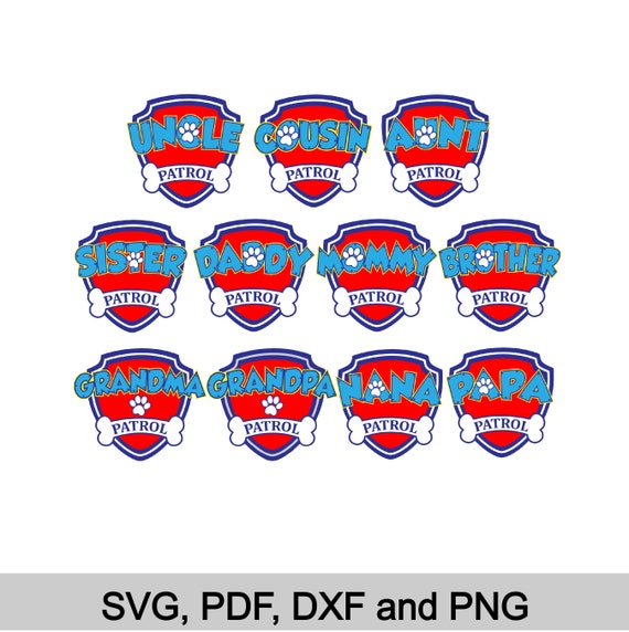 Download Paw Patrol Birthday Set of 11 files for Cutting Macines svg | Etsy
