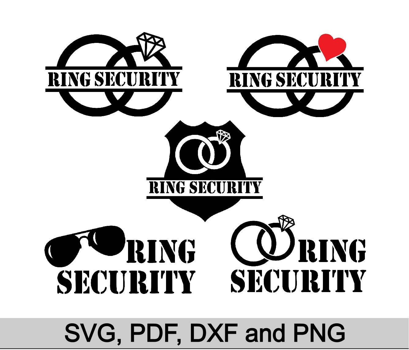 Ring Security svg pdf dxf png Wedding Rings svg Print at Home | Etsy