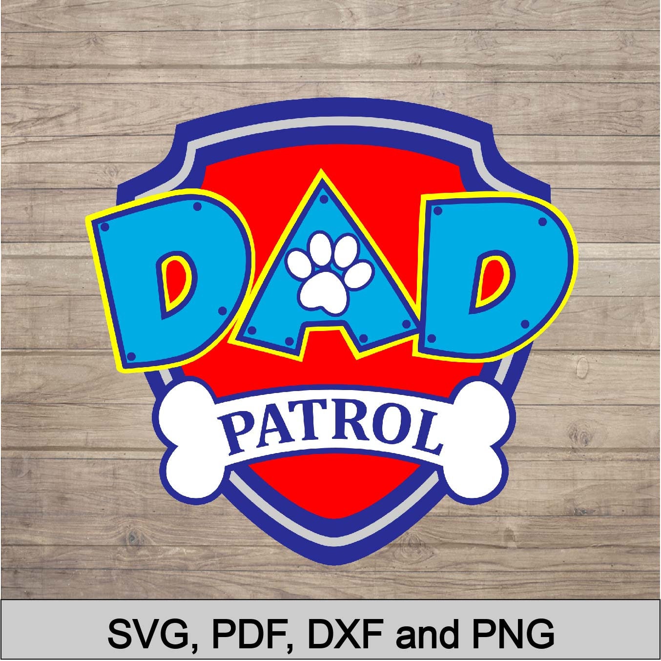 Download Dad Patrol SVG Print at home Dad Patrol iron on transfer DIY | Etsy