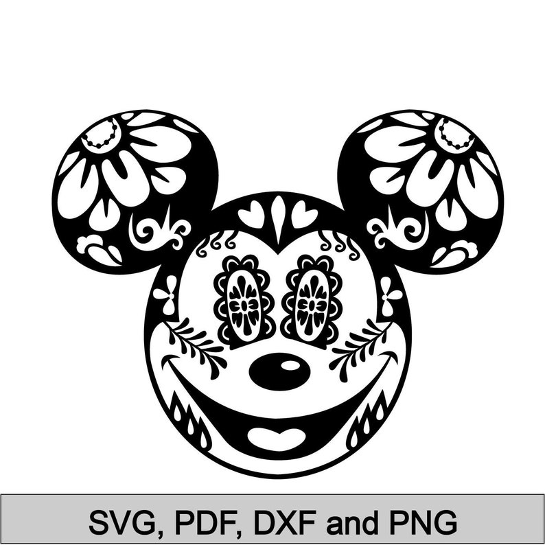 Mickey Sugar Skull svg diy Family Sugar Skull t-shirt Sugar | Etsy