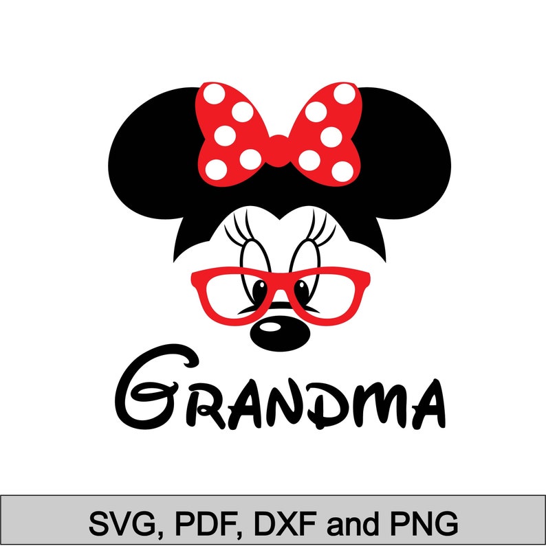 Download Minnie Grandma SVG Grandma Minnie with Glasses svg Print ...