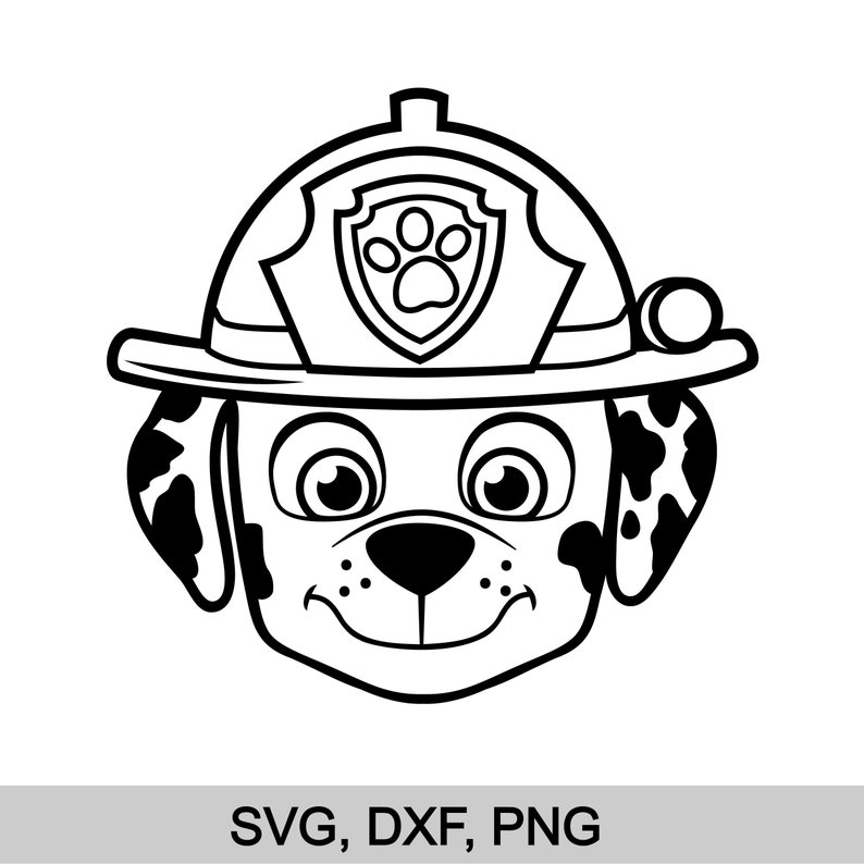 marshall head paw patrol svg