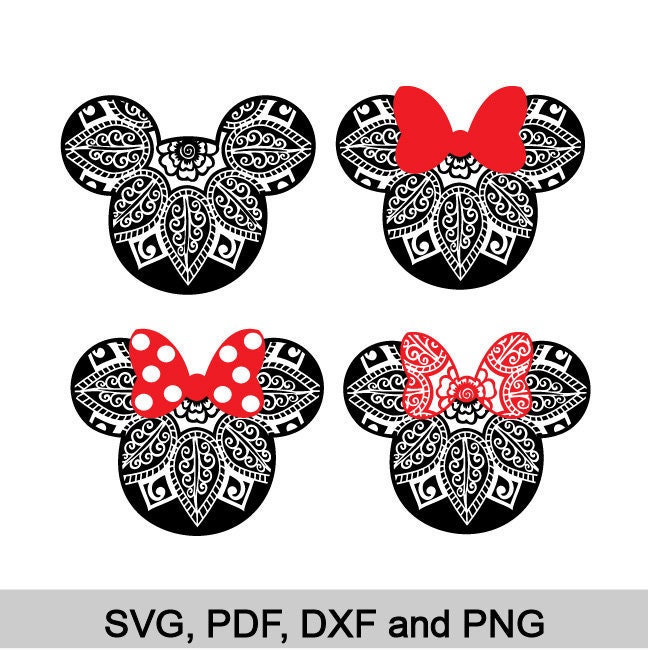 Minnie zentangle svg Mickey zentangle svg Minnie Mickey ...