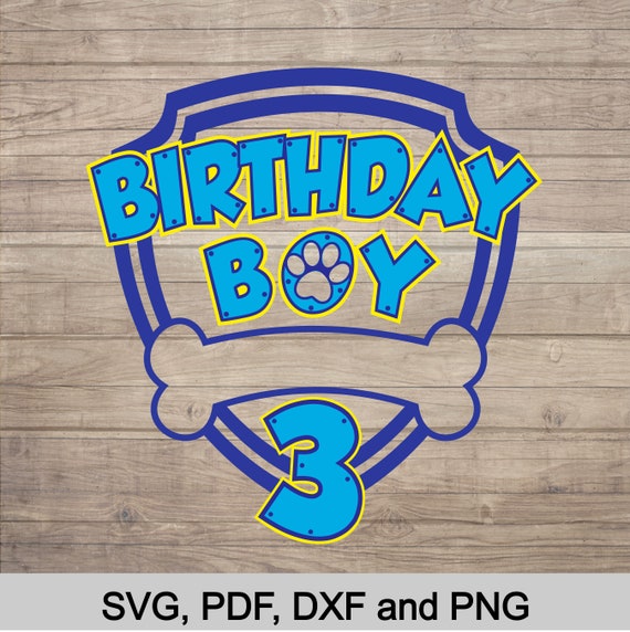 Download Free Diy 3rd Birthday Patrol Tshirt Files For Cutting Macines Svg Etsy SVG Cut Files
