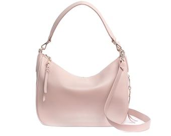 Premium Leather Mirrorless Digital Camera Bag for Women, Pink Crossbody Shoulder Hobo bag, Fits Canon Nikon Sony Olympus DSLR or mirrorless