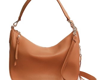 Leather Camera Hobo Bag, Crossbody DSLR Shoulder Bag