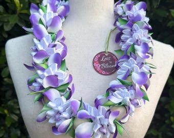 Purple Ribbon Lei