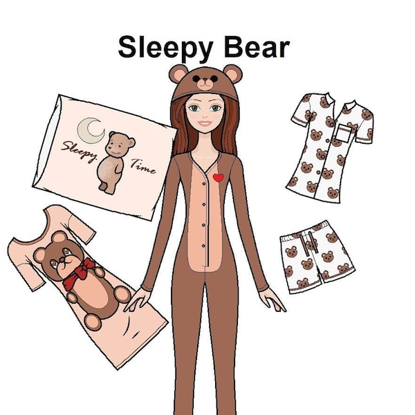 Printable Paper Doll Pajamas