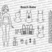 Beach Babe Paper Doll Beach Fashion Hispanic Paper Doll Curvy Printable ...