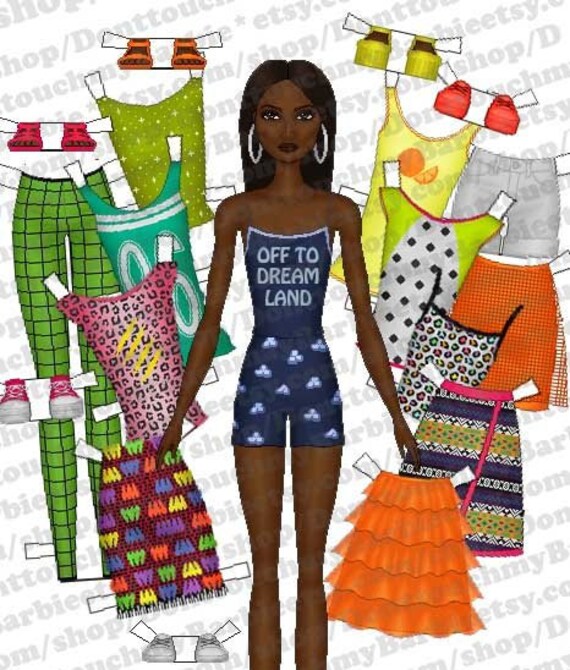 black paper dolls