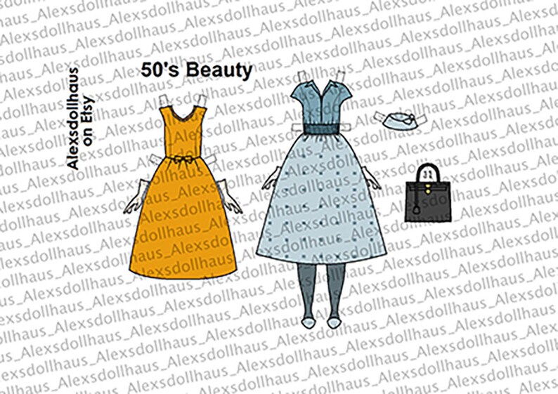 Printable Paper Doll 1950s