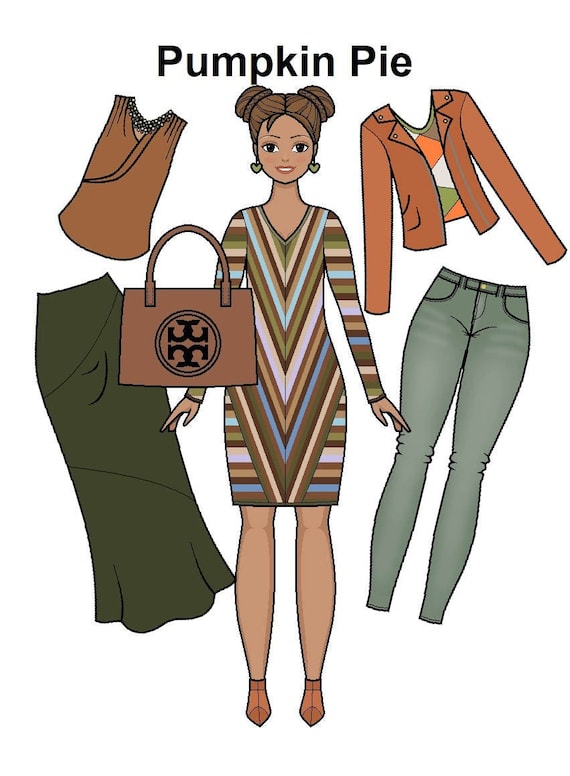 Pumpkin Pie Paper Doll Winter Fashion Curvy Printable Paper Doll Coloring  Pages -  Canada